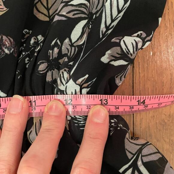 Nicholas Floral Print Georgette Lace-Insert Mini Dress - Picture 11 of 12